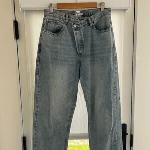 Princess Polly asymmetrical jeans